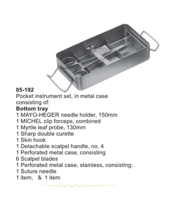 Suturing Instrument Set. Pocket Instrument Set